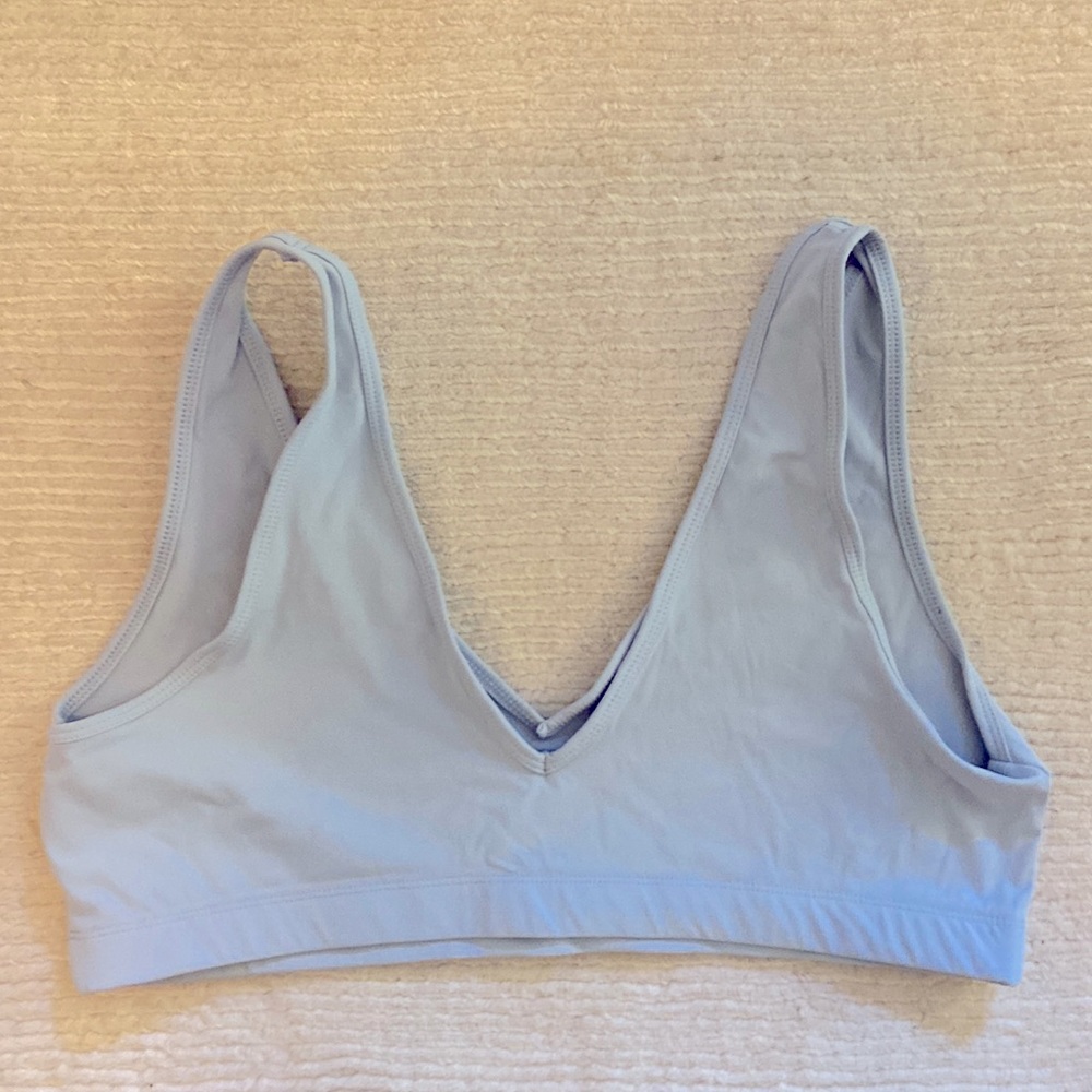 Weworewhat V-Neck Bra Top, Pearl Blue - L. Never worn